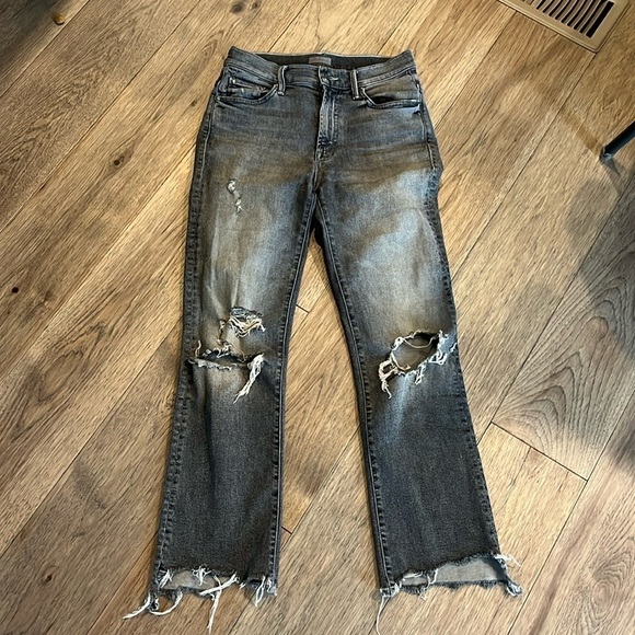 MOTHER Denim - MOTHER The insider crop step chew in scene of the crime, size 25